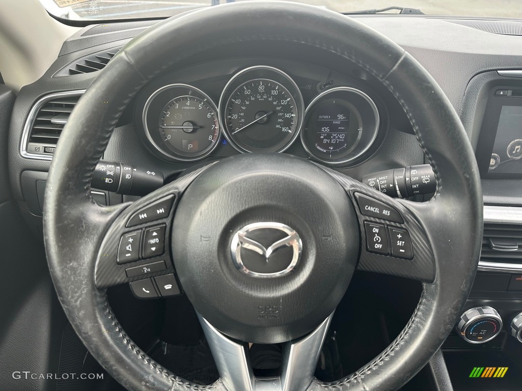 2016 Mazda CX-5 Touring Black Steering Wheel Photo #146443974