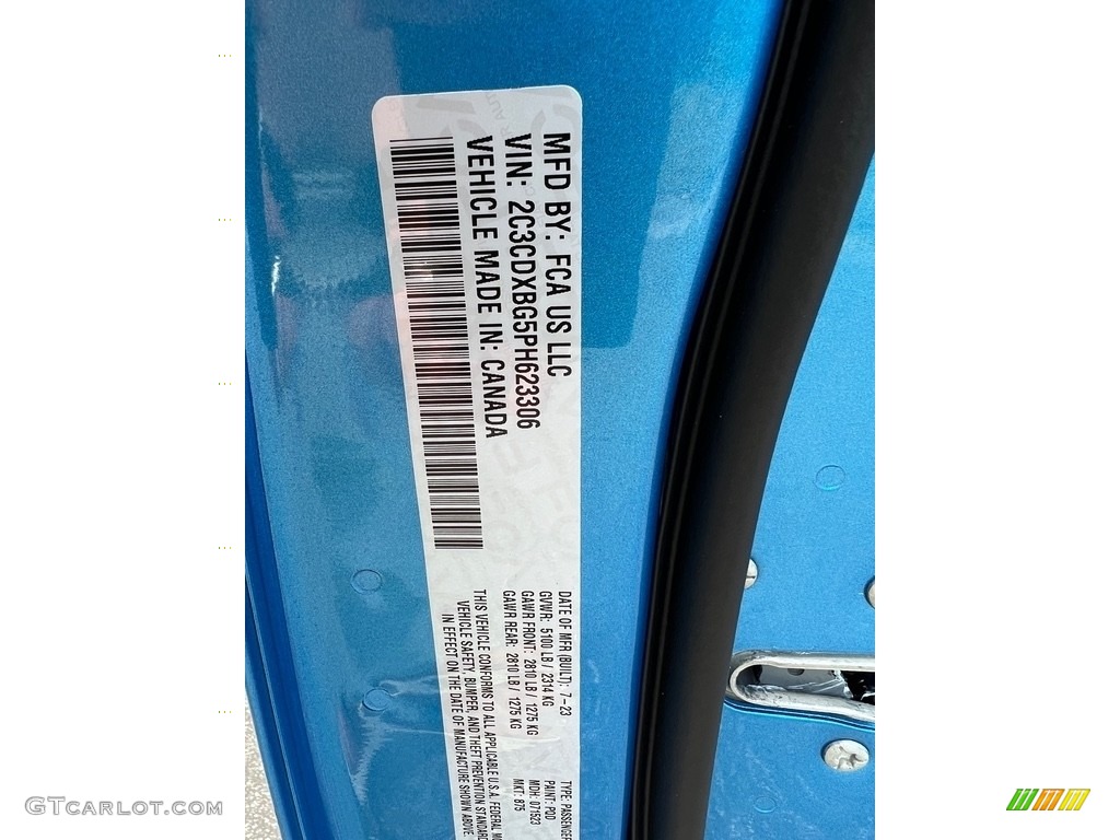 2023 Charger SXT - B5 Blue Pearl / Black photo #29