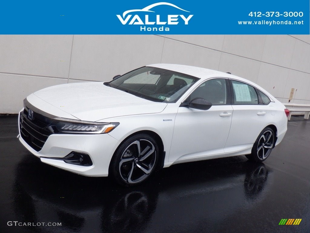 2022 Accord Sport Hybrid - Platinum White Pearl / Black photo #1
