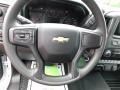 Jet Black 2023 Chevrolet Silverado 1500 Custom Crew Cab 4x4 Steering Wheel