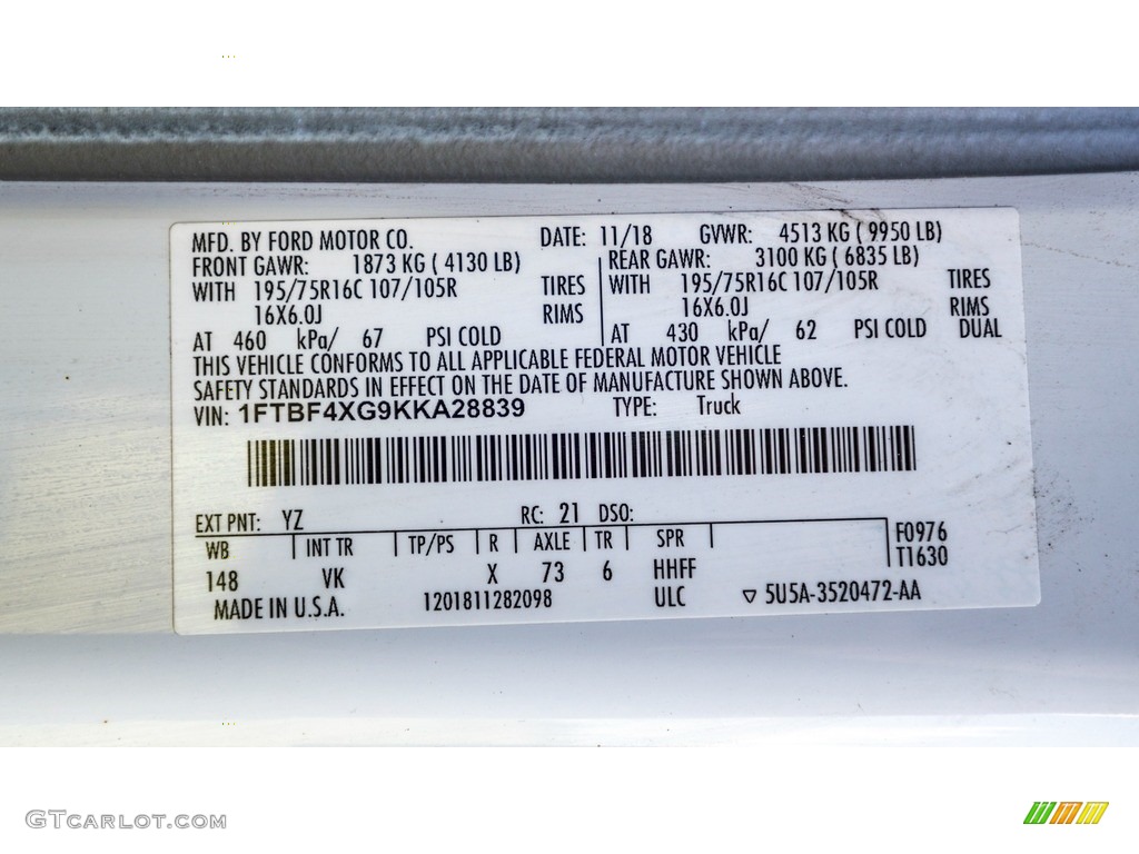 2019 Transit Van 350 HR Extended - Oxford White / Pewter photo #31