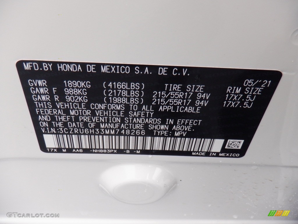 2021 HR-V LX AWD - Platinum White Pearl / Gray photo #28