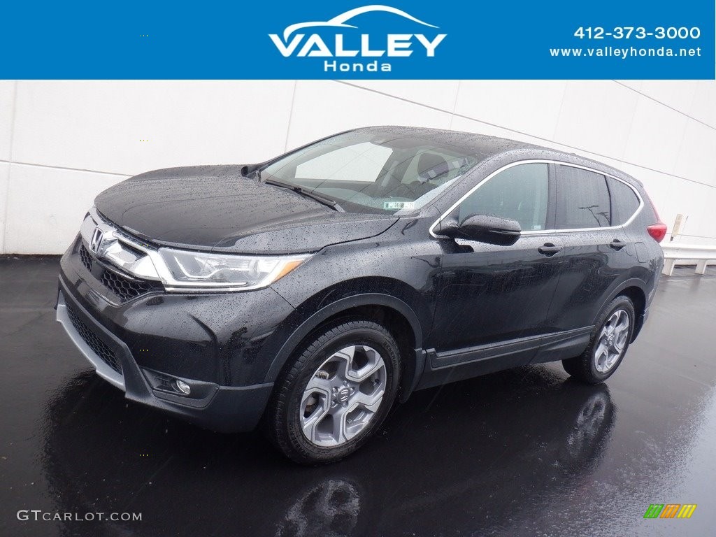 2019 CR-V EX AWD - Crystal Black Pearl / Black photo #1