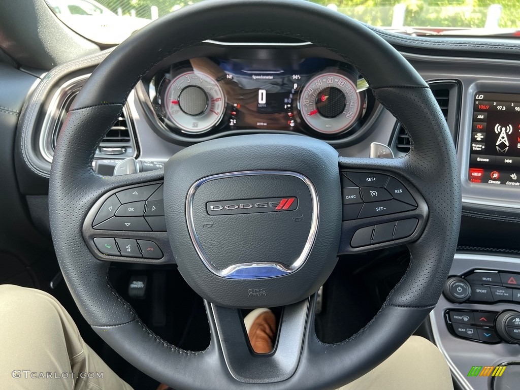 2022 Dodge Challenger T/A Black Steering Wheel Photo #146448470