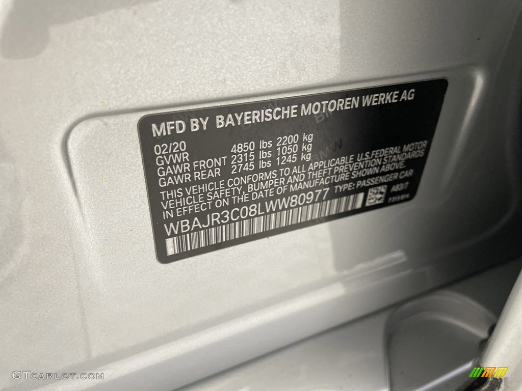 2020 5 Series 530i Sedan - Glacier Silver Metallic / Black photo #37