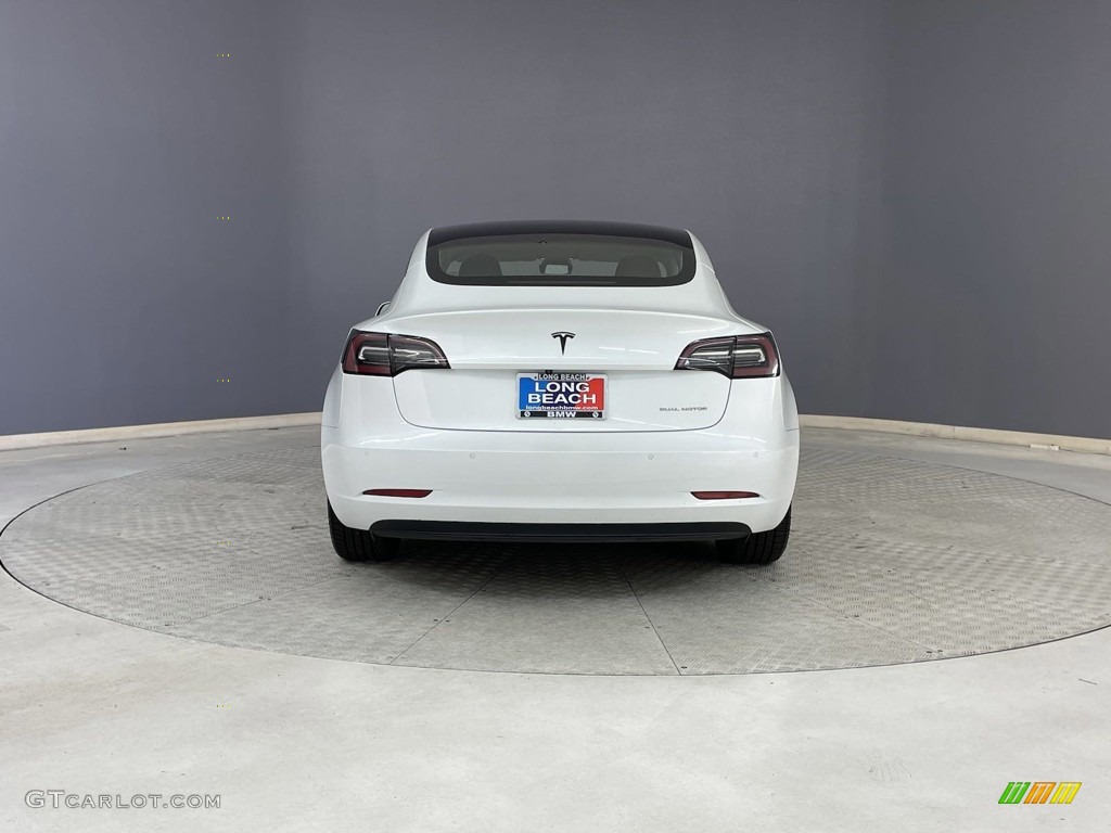 2018 Model 3 Long Range AWD - Pearl White Multi-Coat / Black photo #4