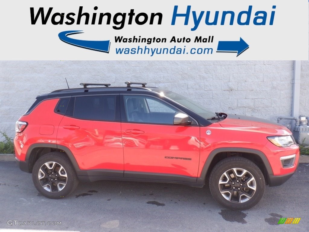 2018 Compass Trailhawk 4x4 - Spitfire Orange / Black/Ruby Red photo #2