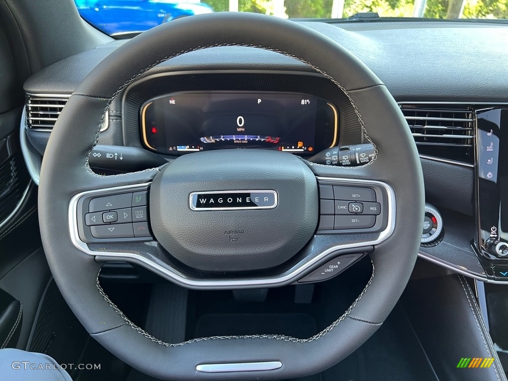 2023 Jeep Wagoneer Base 4x4 Global Black Steering Wheel Photo #146451920