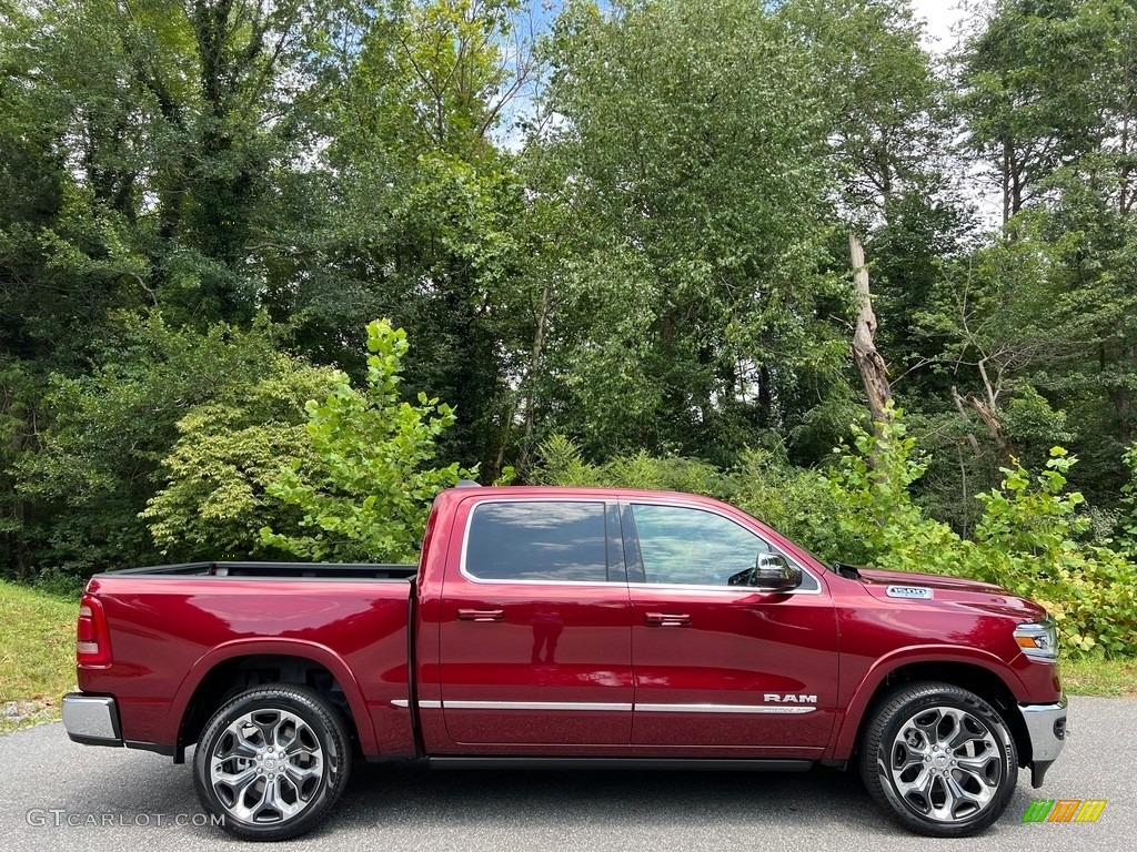 Delmonico Red Pearl 2023 Ram 1500 Limited Crew Cab 4x4 Exterior Photo #146452354