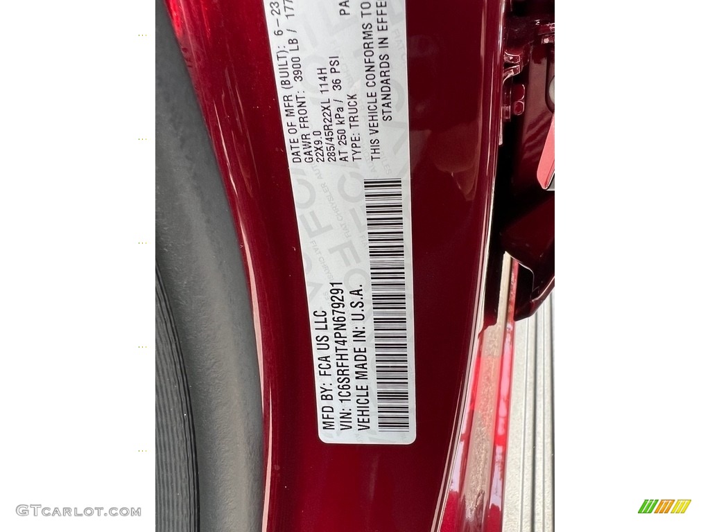 2023 1500 Limited Crew Cab 4x4 - Delmonico Red Pearl / Black photo #39