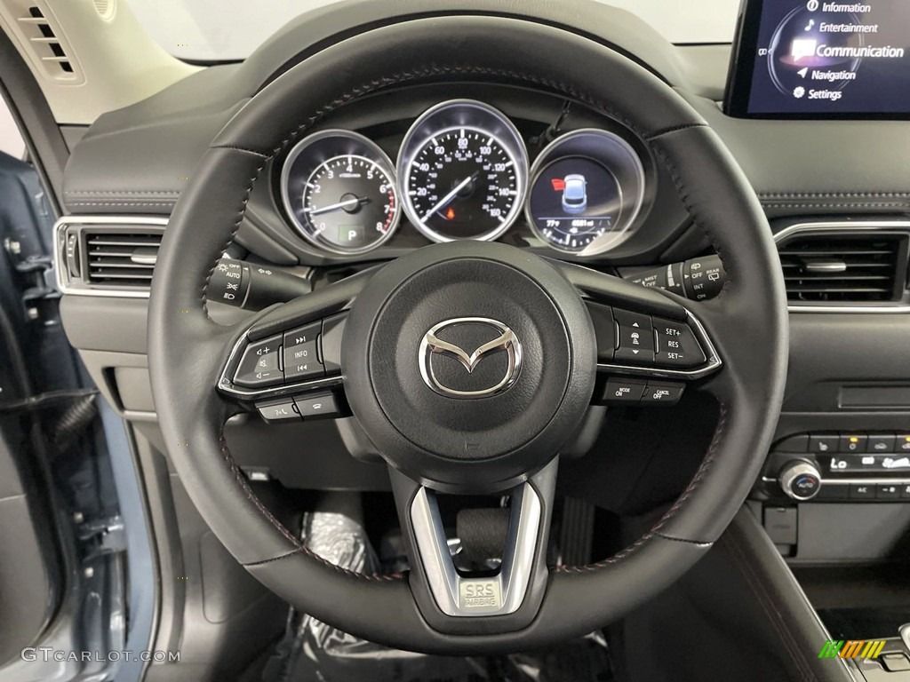 2022 Mazda CX-5 S Carbon Edition AWD Black Steering Wheel Photo #146453128