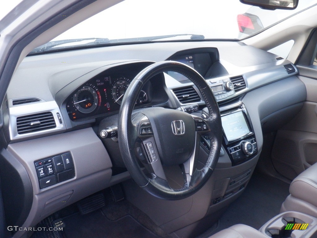 2014 Odyssey EX-L - Alabaster Silver Metallic / Gray photo #17