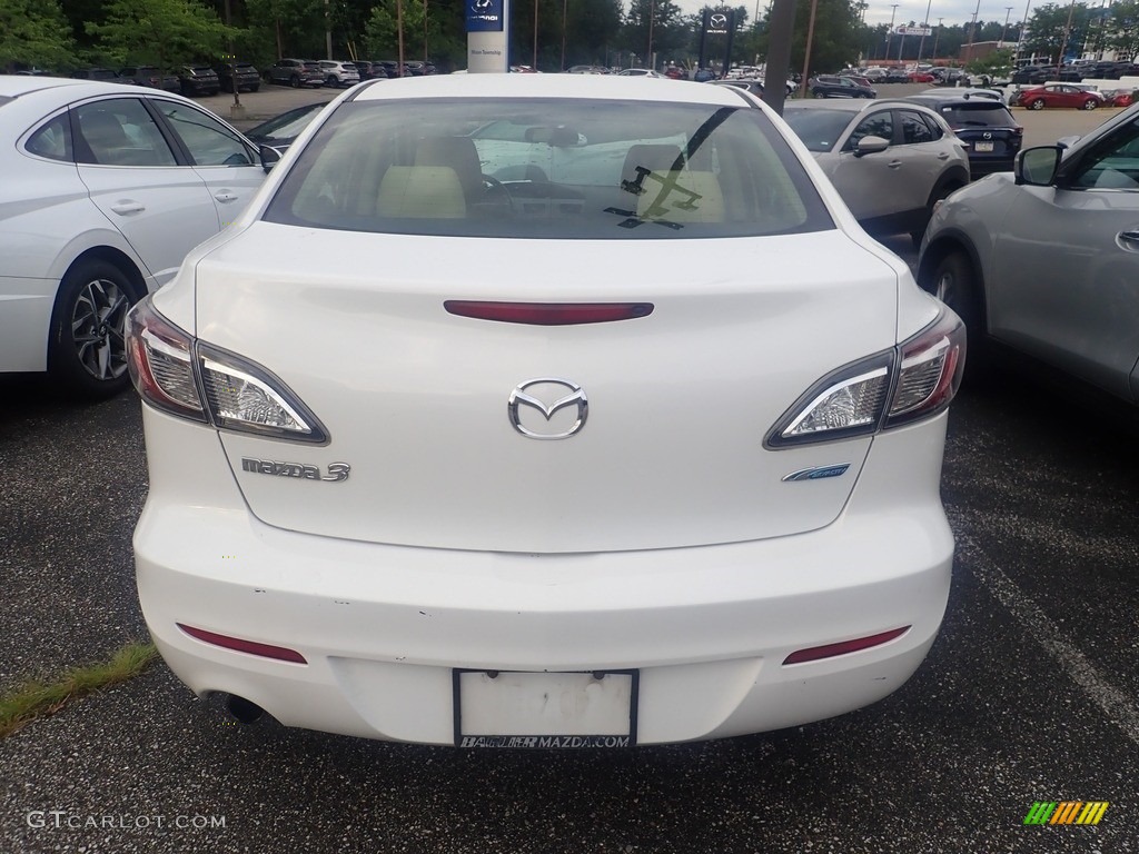 2013 MAZDA3 i Touring 4 Door - Crystal White Pearl Mica / Black photo #3