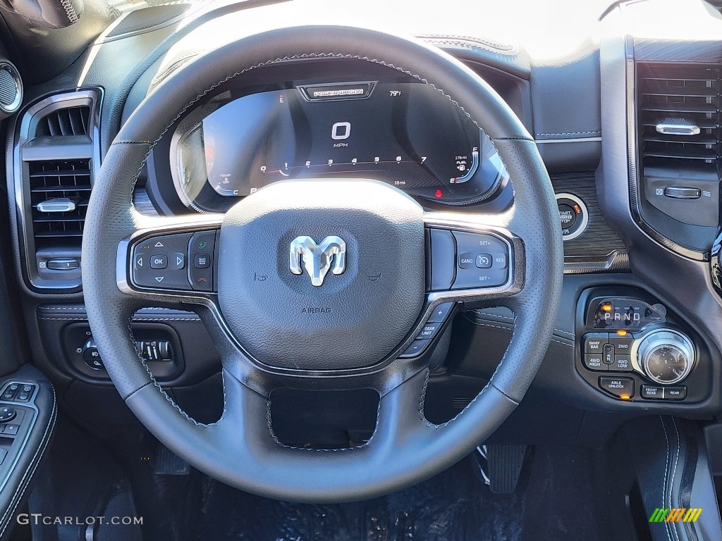 2023 Ram 2500 Power Wagon Crew Cab 4x4 Black Steering Wheel Photo #146456061