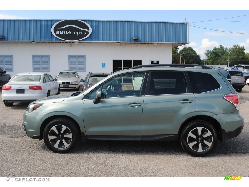 2017 Forester 2.5i Limited - Jasmine Green Metallic / Gray photo #3