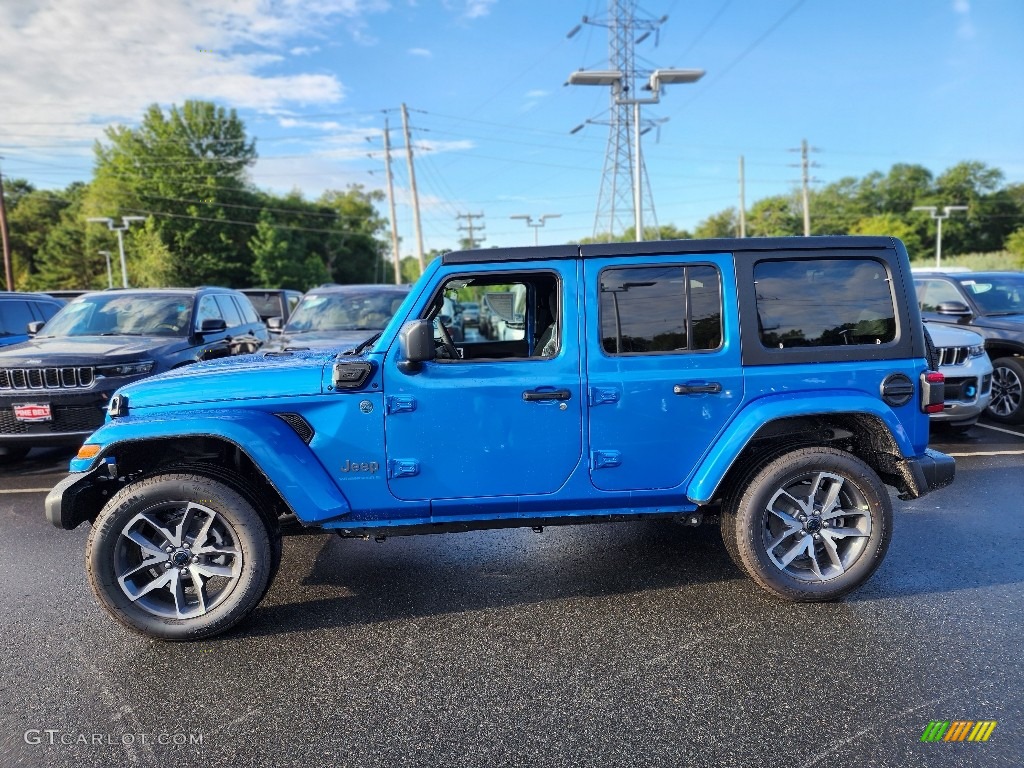 Hydro Blue Pearl 2024 Jeep Wrangler 4-Door Sport S 4xe Hybrid Exterior Photo #146456747