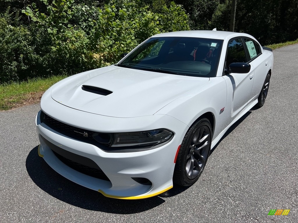 2023 Charger Scat Pack Plus - White Knuckle / Ruby Red/Black photo #2