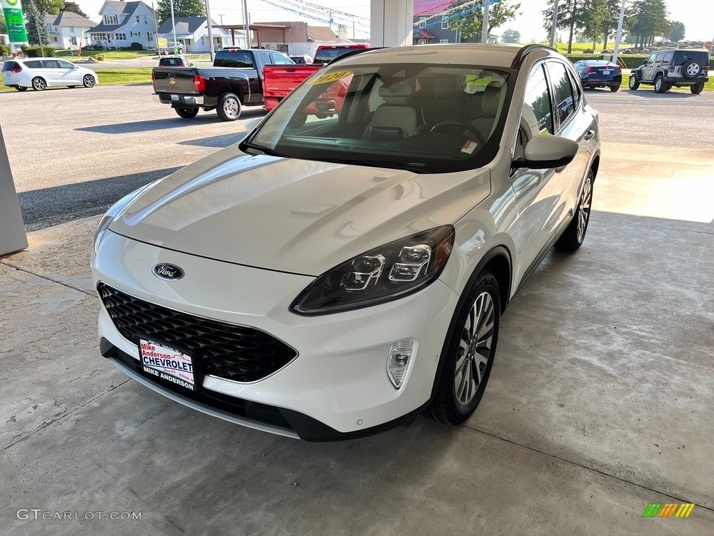 2020 Escape Titanium - Star White Metallic Tri-Coat / Sandstone photo #2