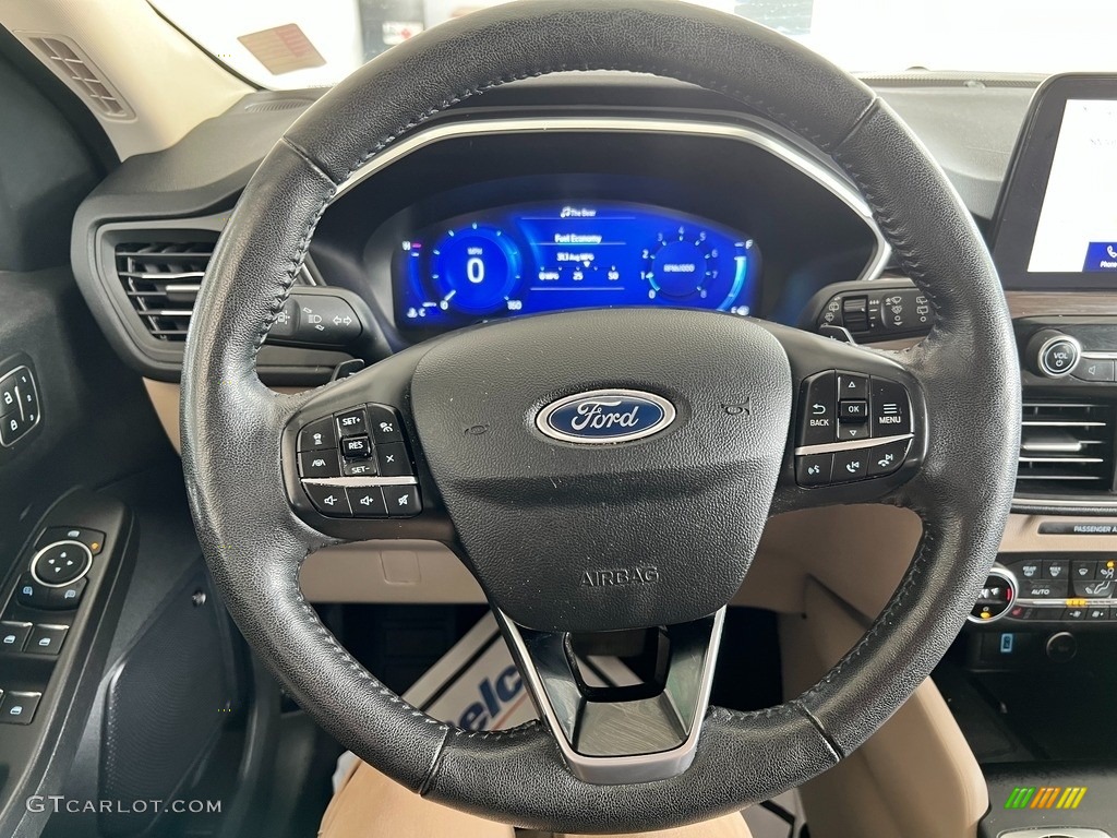 2020 Ford Escape Titanium Sandstone Steering Wheel Photo #146459196