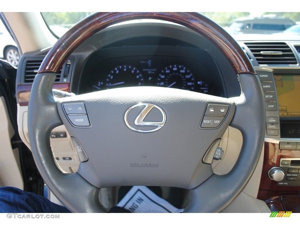 2012 LS 460 AWD - Obsidian Black / Parchment/Medium Brown Walnut photo #12