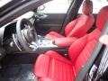 2024 Alfa Romeo Giulia Black/Red Interior Front Seat Photo