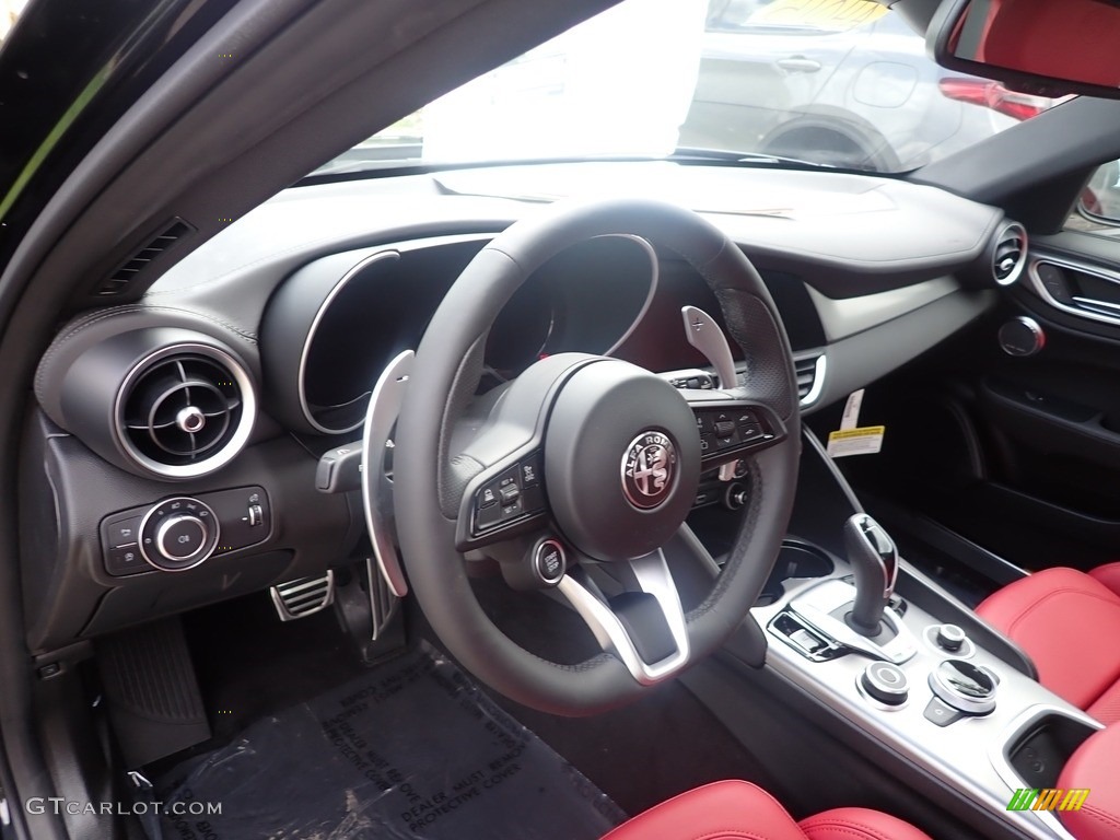 2024 Alfa Romeo Giulia Veloce AWD Black/Red Steering Wheel Photo #146460587