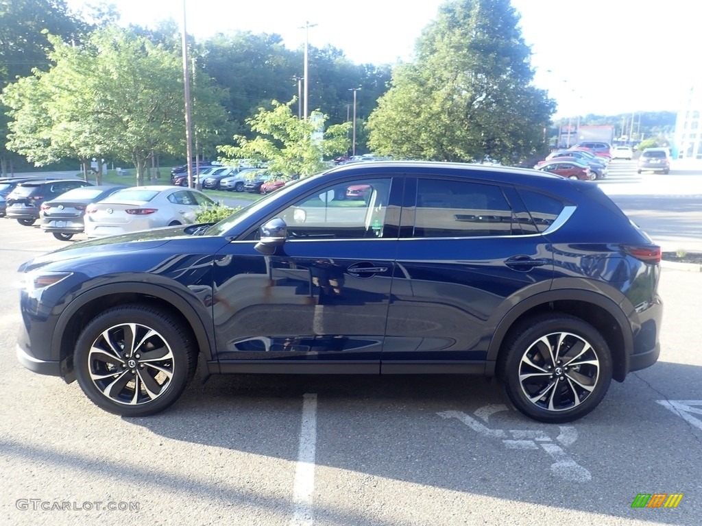 2023 CX-5 S Premium Plus AWD - Deep Crystal Blue Mica / Black photo #5
