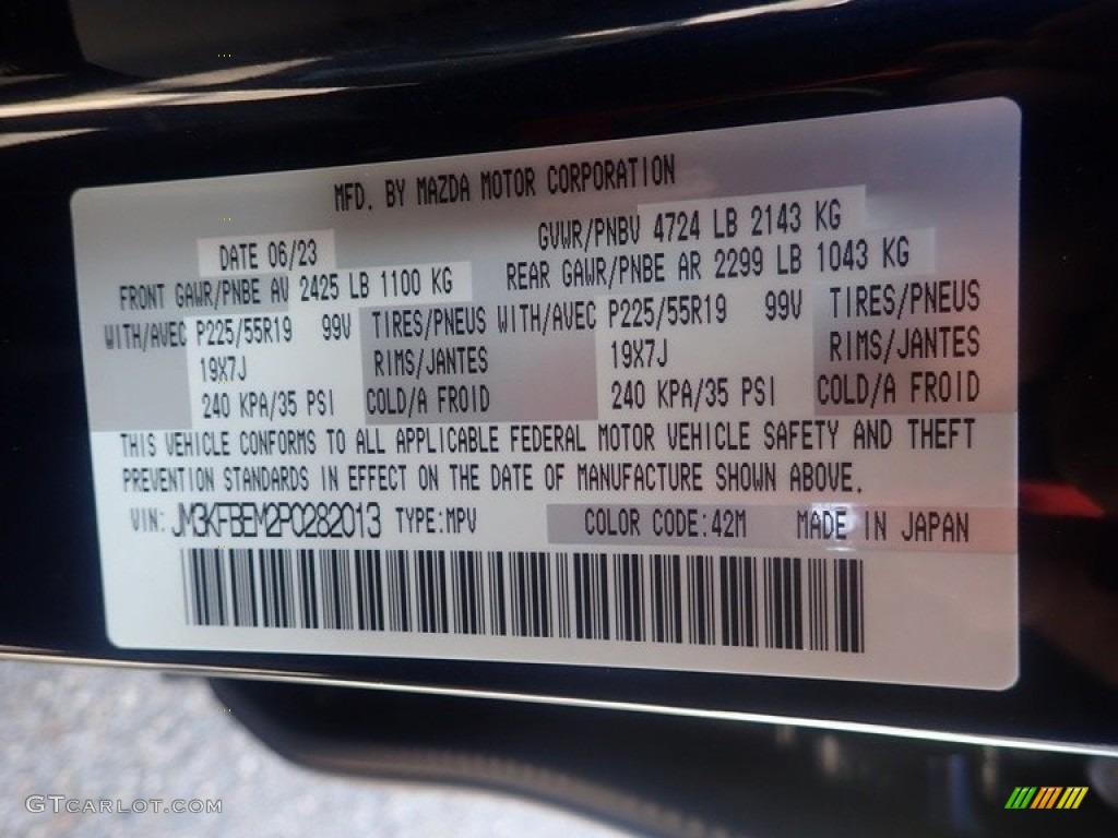 2023 CX-5 S Premium Plus AWD - Deep Crystal Blue Mica / Black photo #18
