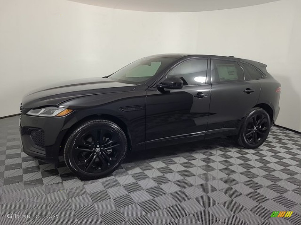 2024 F-PACE P250 R-Dynamic S - Santorini Black Metallic / Mars Red/Ebony photo #6