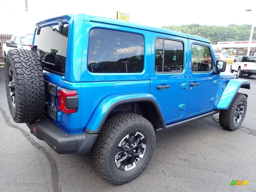 2024 Wrangler 4-Door Rubicon X 4xe Hybrid - Hydro Blue Pearl / Black photo #6