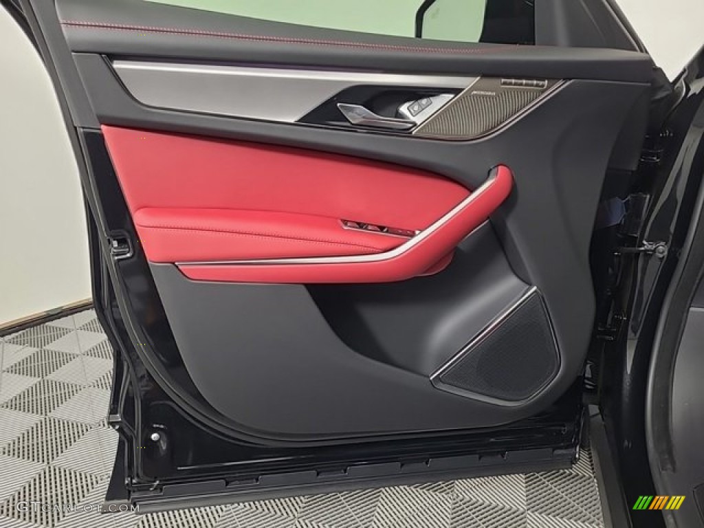 2024 F-PACE P250 R-Dynamic S - Santorini Black Metallic / Mars Red/Ebony photo #13