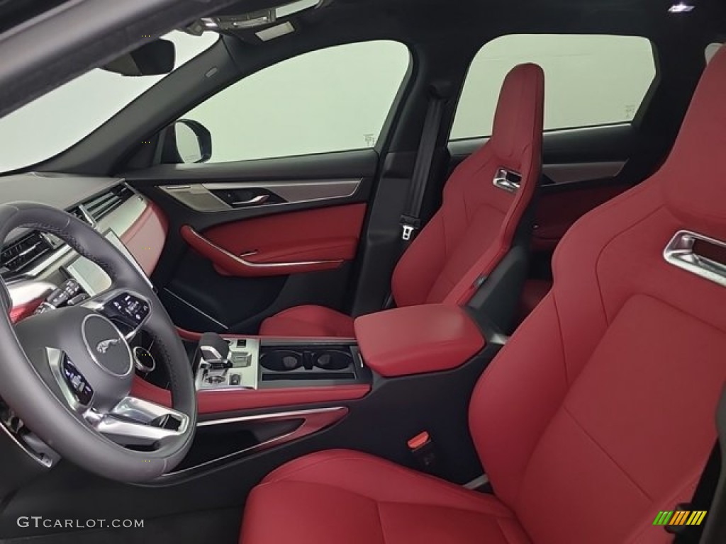 2024 F-PACE P250 R-Dynamic S - Santorini Black Metallic / Mars Red/Ebony photo #27