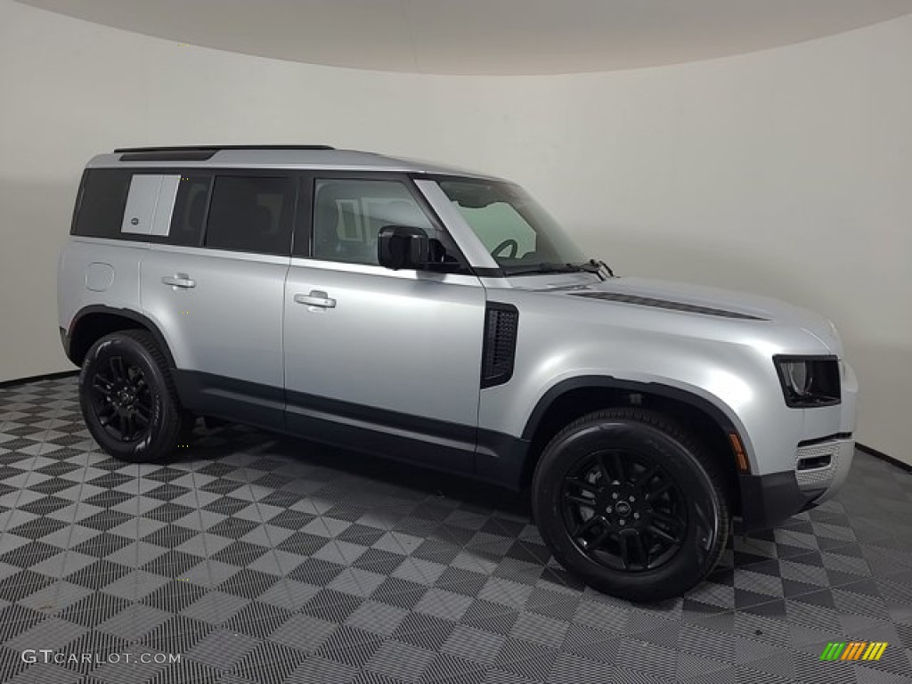 Hakuba Silver Metallic 2023 Land Rover Defender 110 SE Exterior Photo #146464665