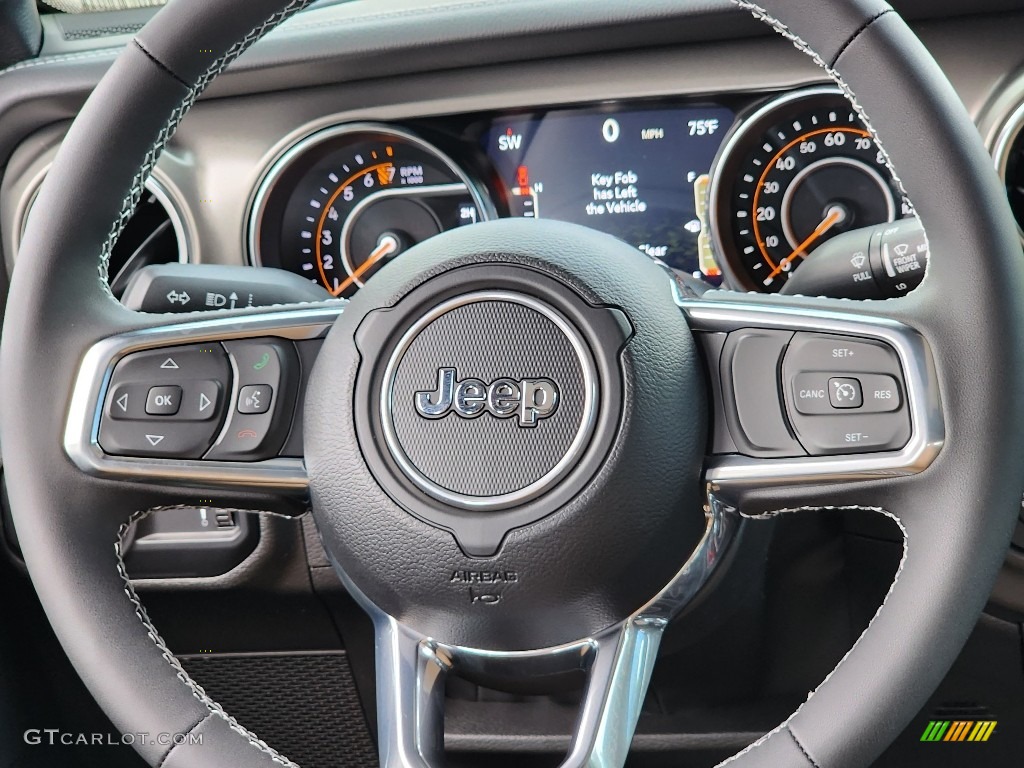 2023 Jeep Gladiator Rubicon 4x4 Black Steering Wheel Photo #146464973