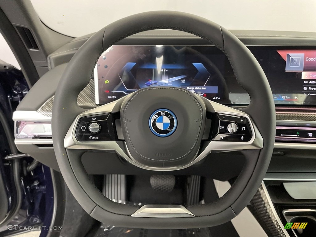 2023 BMW i7 Series xDrive60 Smoke White Steering Wheel Photo #146465571