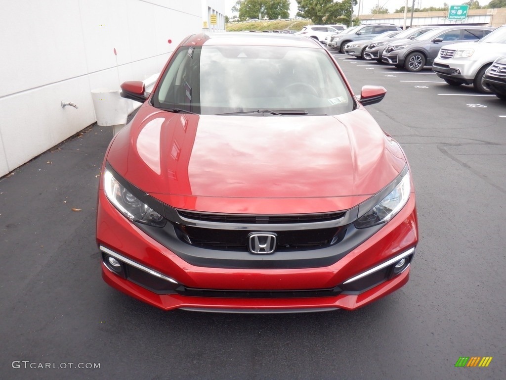 2020 Civic EX Sedan - Molten Lava Pearl / Black photo #3