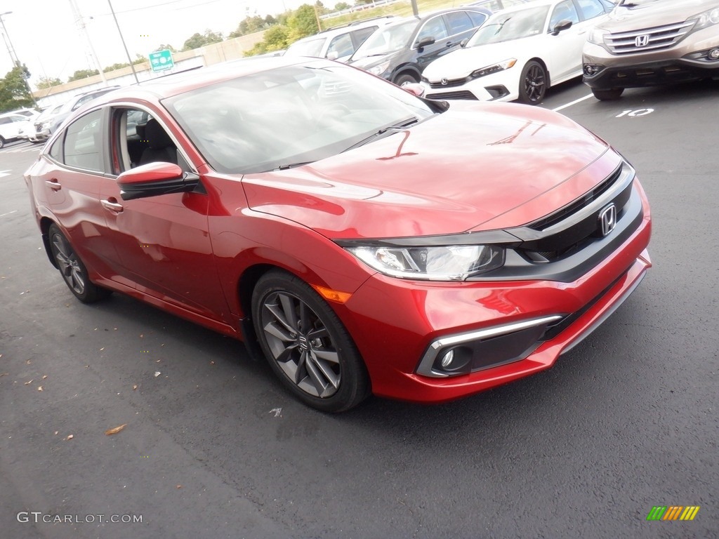 2020 Civic EX Sedan - Molten Lava Pearl / Black photo #4