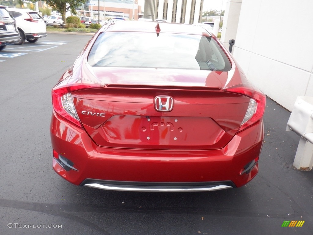 2020 Civic EX Sedan - Molten Lava Pearl / Black photo #6