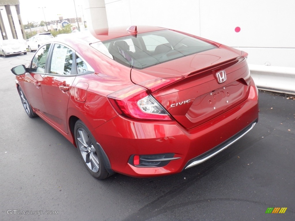 2020 Civic EX Sedan - Molten Lava Pearl / Black photo #7