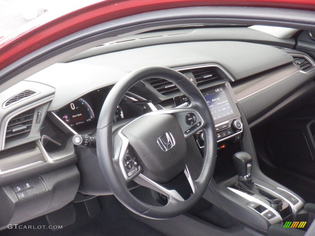 2020 Civic EX Sedan - Molten Lava Pearl / Black photo #9