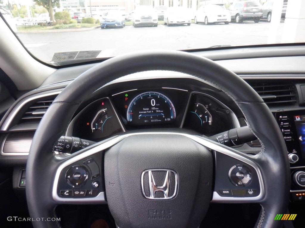 2020 Civic EX Sedan - Molten Lava Pearl / Black photo #23