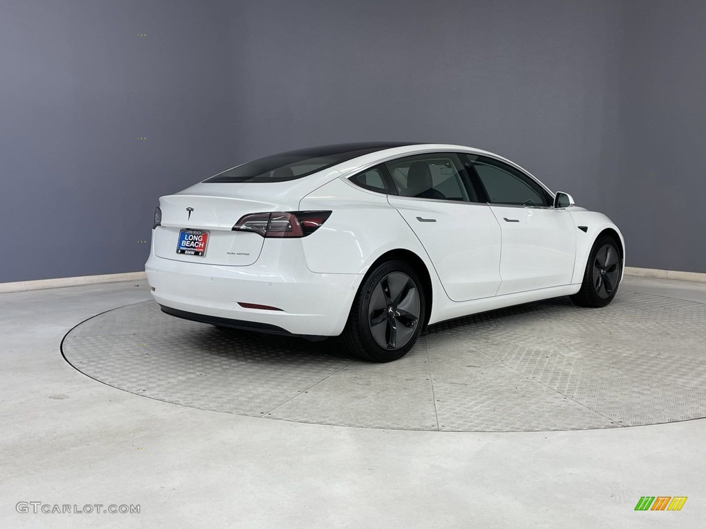 2018 Model 3 Long Range AWD - Pearl White Multi-Coat / Black photo #5