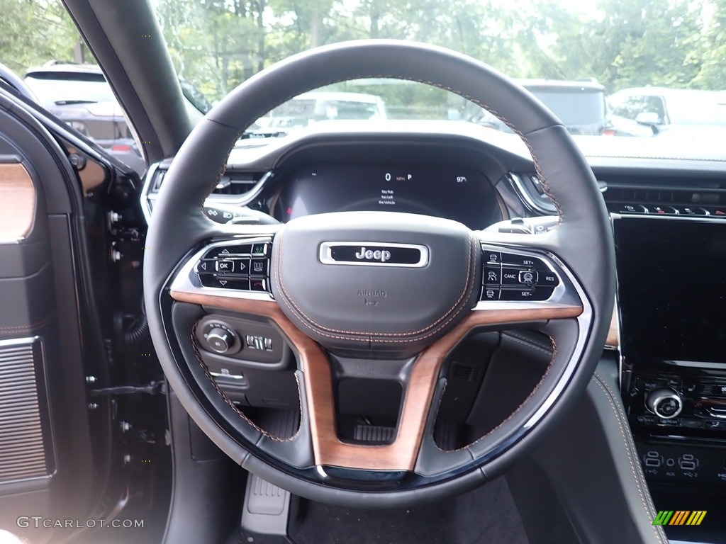 2023 Jeep Grand Cherokee Summit Reserve 4WD Global Black Steering Wheel Photo #146469306
