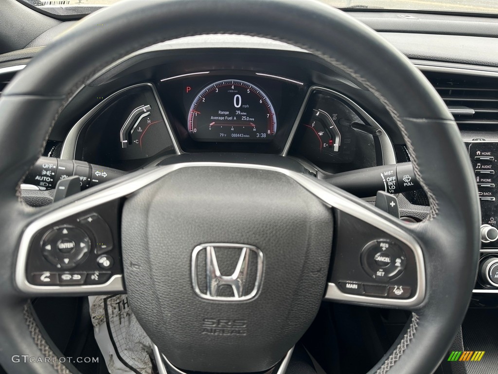 2021 Honda Civic Sport Sedan Black Steering Wheel Photo #146469611