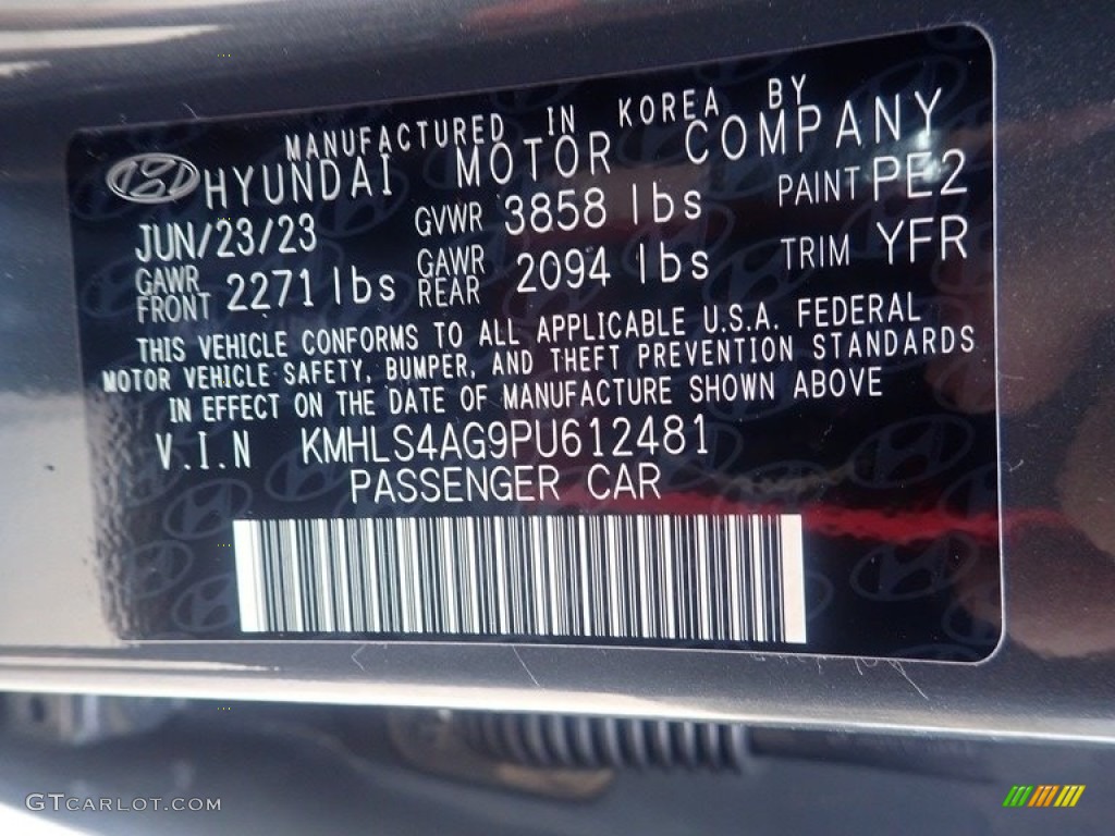 2023 Elantra SEL - Ecotronic Gray / Medium Gray photo #18