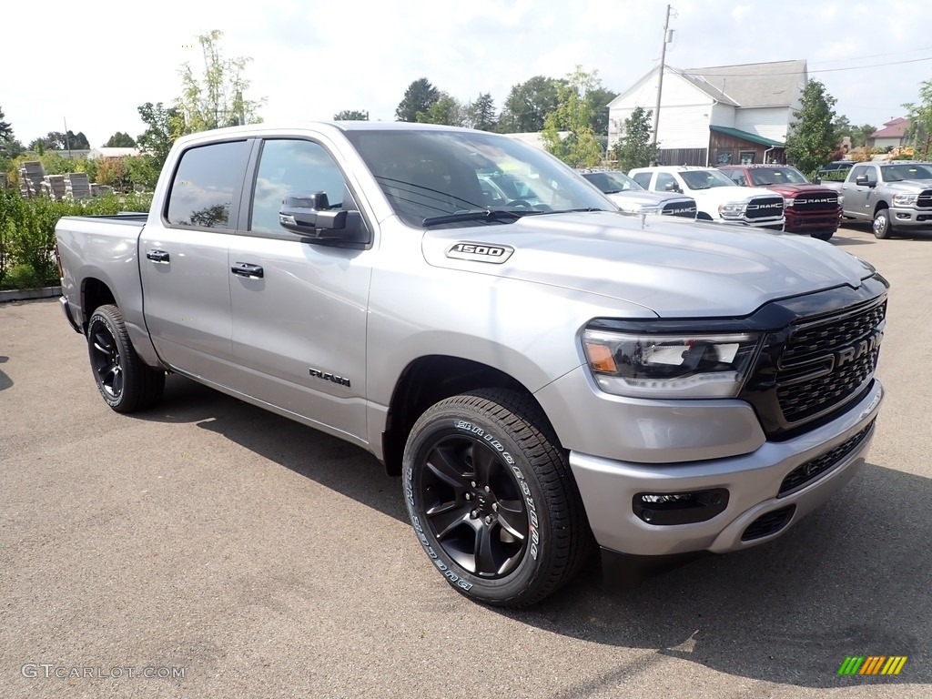 Billet Silver Metallic 2023 Ram 1500 Big Horn Night Edition Crew Cab 4x4 Exterior Photo #146470391