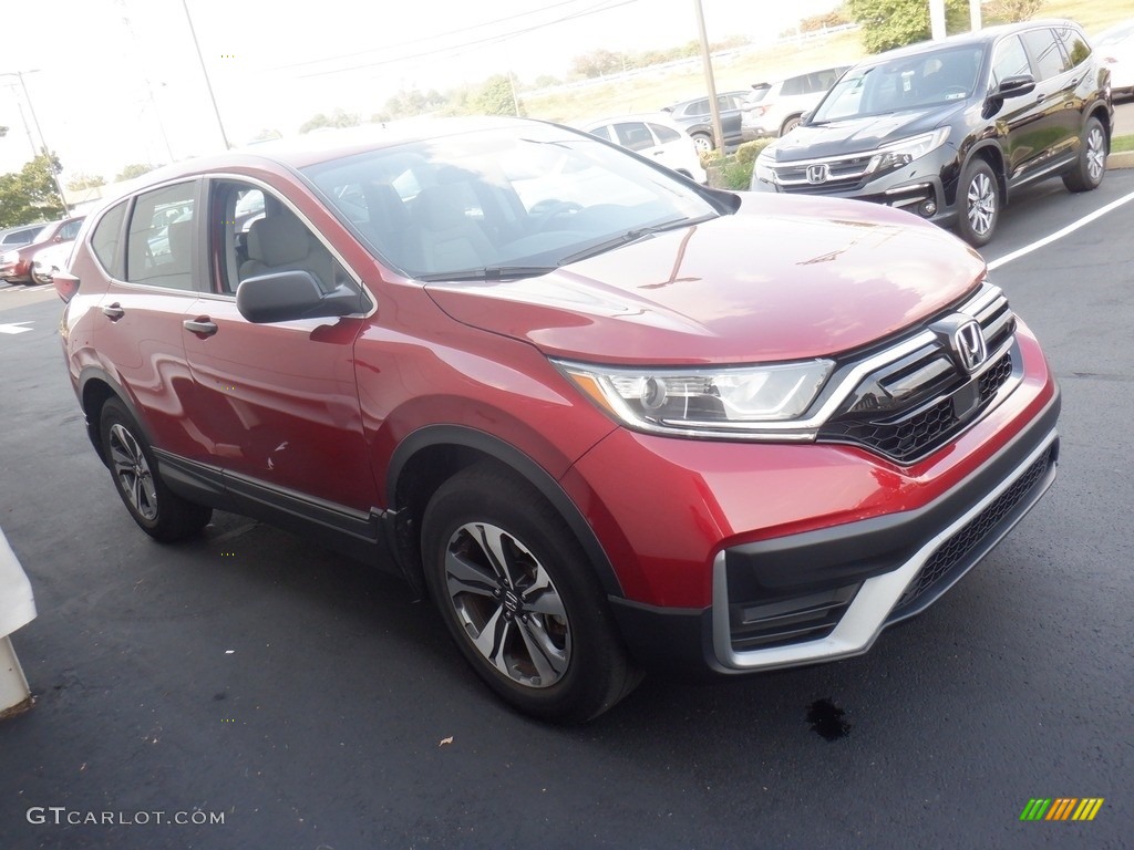 2020 CR-V LX AWD - Radiant Red Metallic / Gray photo #4