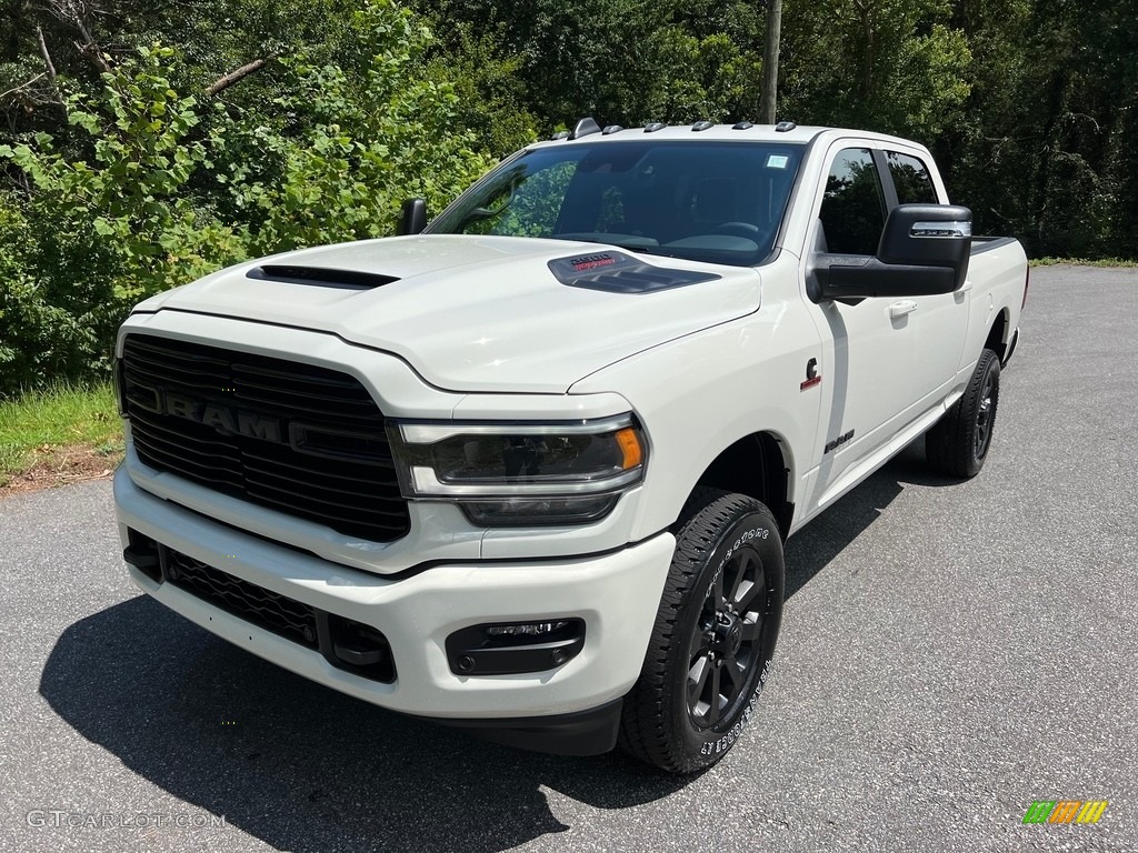 2024 2500 Laramie Crew Cab 4x4 - Pearl White / Black photo #2
