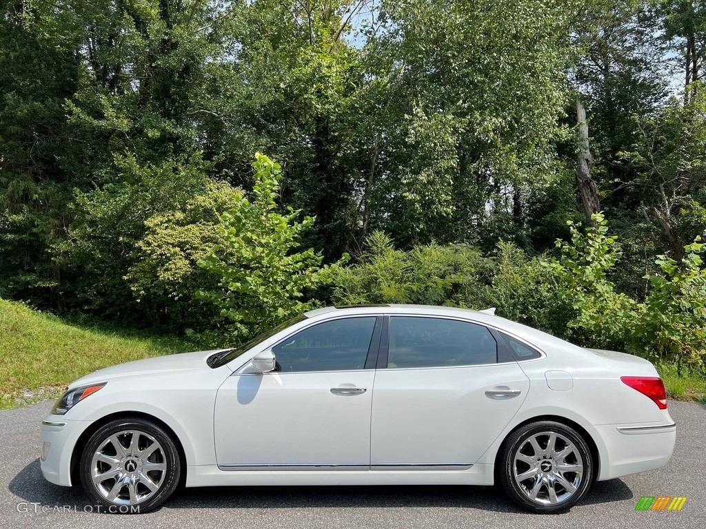 White Satin Pearl 2013 Hyundai Equus Signature Exterior Photo #146471676