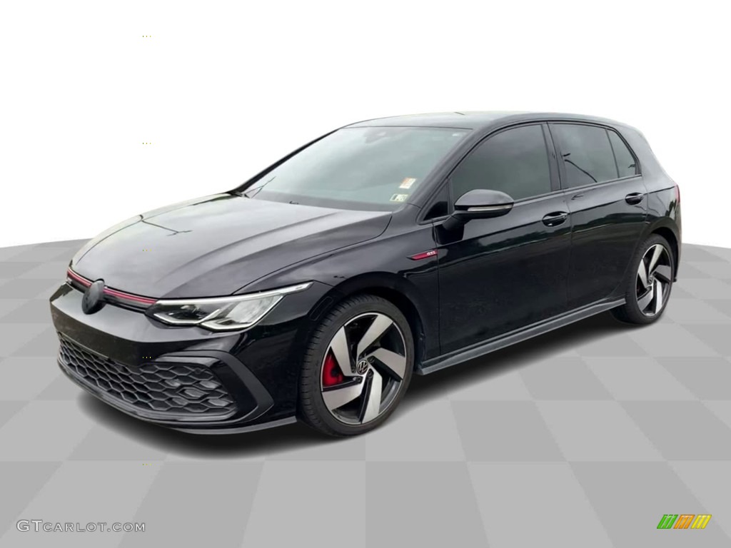 2022 Golf GTI S - Deep Black Pearl / Titan Black/Scalepaper Plaid photo #4